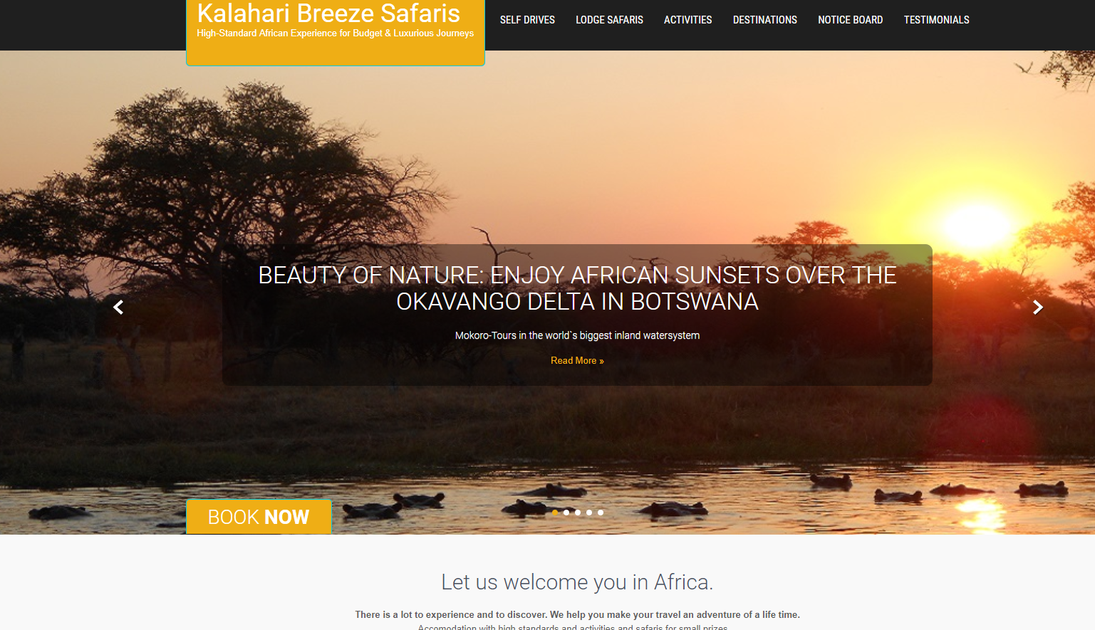 Web Design Kalahari Breeze Safaris